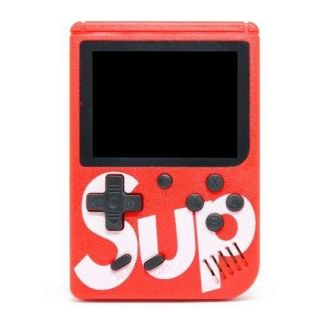 RoGer Retro mini Game console with 400 games, 3 inch color screen, TV output / Red + Remote (RO-400-CO-2X-RE)