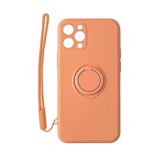 Mocco Pastel Ring Silicone Back Case for Apple iPhone 12 Max Orange (MO-RIN-AP-IP-12PMAX-OR)