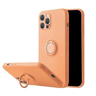Mocco Pastel Ring Silicone Back Case for Apple iPhone 12 Max Orange (MO-RIN-AP-IP-12PMAX-OR)