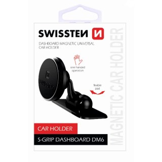 Swissten S-Grip DM6 Universal Car Panel Holder With Magnet For Devices (SW-CH-PA-DM6-BK)
