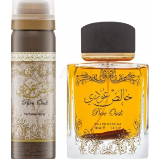 Lattafa Pure Oudi Perfume EDP & Deodorant 100ml (6426185651068)
