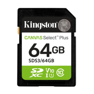 Kingston Technology Canvas Select Plus Gen3 Memory card 64GB (SDS3/64GB)