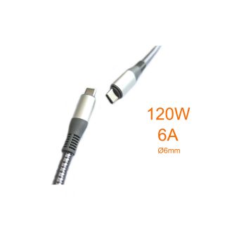 WELIKE WK-150-C USB-C charging cable 120W PD / 1m / silver (WK-150-C)