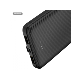 YK Design Power Bank 2x 2.1A USB / 10000 mAh / Black (YKP-021)