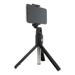 RoGer 2in1 Selfie Stick + Tripod Telescopic Stand with Bluetooth Remote Control (RO-SELF-2IN1-BK)