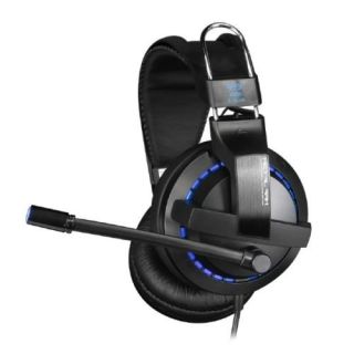 E-Blue Cobra X EHS951 Pro Gaming Headset with Microphone / LED Light / 3.5mm / USB /Black (EHS951BKAA-IY)