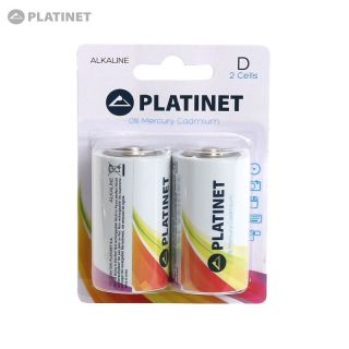 Platinet D 2 LR20 1.5V Alkaline MN1300 Batteries (2pcs) (PMBLR202B)