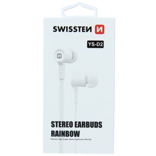 Swissten Earbuds Rainbow YS-D2 Stereo Headset With Microphone (YS-D2-W)