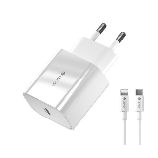 Devia Smart PD 20W USB-C Charger + Lightning - USB-C cable (RLC-318B)