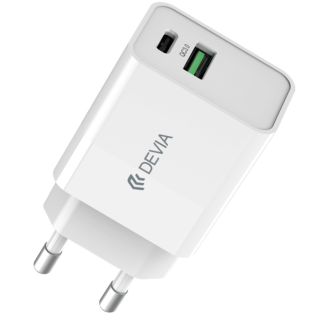 Devia Smart PD 25W Wall Charger + USB-C - USB-C Cable 1.2m (RLC-383-EC042-WH)