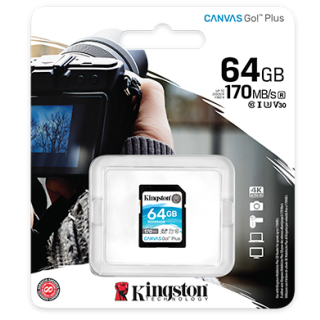 Kingston 64GB SDXC Canvas Go Plus Memory card (SDG3/64GB)