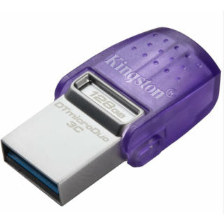 Kingston 128GB microDuo 3C USB Type-A + USB Type-C Flash Memory (DTDUO3CG3/128GB)