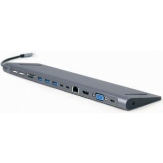Gembird USB Type-C Multi-Port Adapter + Card Reader (A-CM-COMBO9-01)