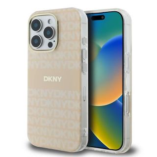 DKNY Repeat Texture Pattern With Stripe Back Case for Apple iPhone 16 Pro Max (DKHMP16XHRHSEP)