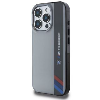 BMW Motorsport IML Vertical Stripe Back Case for Apple iPhone 16 Pro (BMHCP16L23HTFEG)