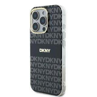 DKNY Repeat Texture Pattern With Stripe Back Case for Apple iPhone 16 Pro Max (DKHMP16XHRHSEK)