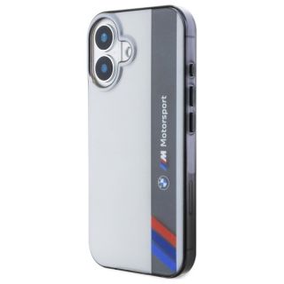 BMW Motorsport IML Vertical Stripe Back Case for Apple iPhone 16 Plus (BMHCP16M23HTFEG)