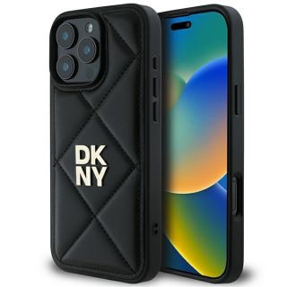 DKNY Quilted Stack Logo Back Case for Apple iPhone 16 Pro (DKHCP16LPQDSLK)