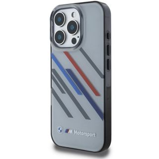 BMW Motorsport IML Random Stripes Back Case for Apple iPhone 16 Pro (BMHCP16L23HTRAG)