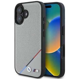 BMW M Perforated Tricolor Line MagSafe Hardcase for Apple iPhone 16 (BMHMP16S23PUPDG)