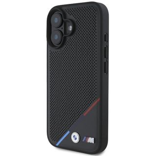 BMW M Perforated Tricolor Line MagSafe Hardcase for Apple iPhone 16 (BMHMP16S23PUPDK)