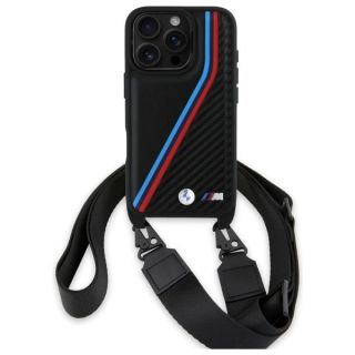 BMW M Edition Carbon Tricolor Lines Hardcase for Apple iPhone 16 Pro Max (BMHCP16X23PSVTK)