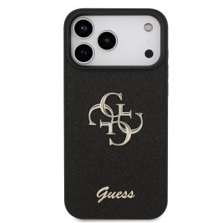Guess PU Fixed Glitter 4G Metal Logo Case for Apple iPhone 17 Pro Max (GUHCP17XHG4SGK)