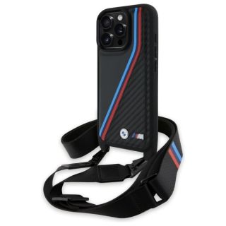 BMW M Edition Carbon Tricolor Lines Hardcase for Apple iPhone 16 Pro Max (BMHCP16X23PSVTK)