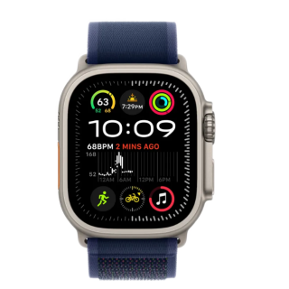 Apple Watch Ultra 2 Smart Watch 49mm / GPS / Cellular / Natural Titanium / Blue Trail Loop / M-L (MX4L3WB/A)