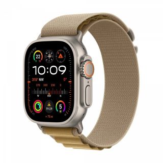 Apple Watch Ultra 2 Smart Watch 49mm / GPS / Cellular / Natural Titanium / Tan Alpine Loop / M (MX4F3WB/A)
