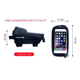 Swissten Waterproof Bike holder / bag For 5.4 - 6.8 inches Mobile phones (65020100)