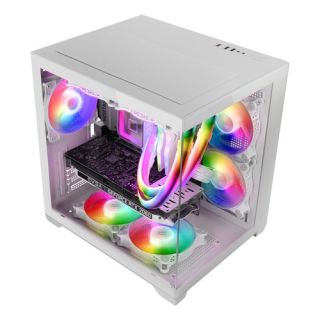 Mars Gaming MCVIEW2W Computer case mATX / white (MCVIEW2W)