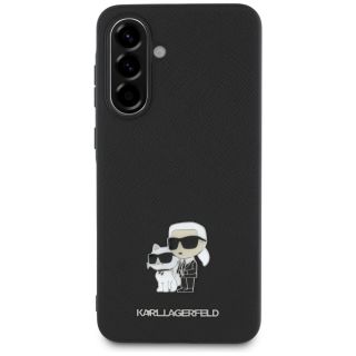 Karl Lagerfeld PU Saffiano Metal Karl and Choupette Case for Samsung Galaxy A36 5G (KLHCSA36PSAKCMPK)