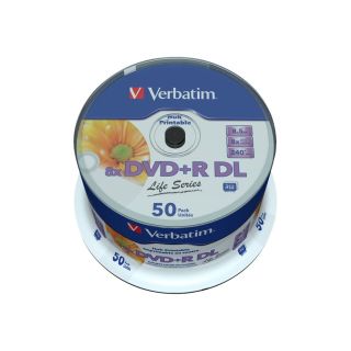 Verbatim 97693  Matrices DVD+R / DL / 8.5 GB / 50pcs (97693)