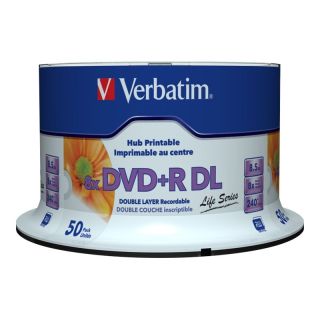 Verbatim 97693  Matrices DVD+R / DL / 8.5 GB / 50pcs (97693)