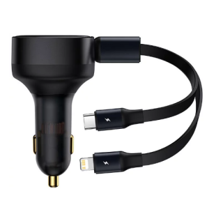 Baseus Enjoyment USB-C / Lightning 3A Car Charger 30W (CGTX000001)