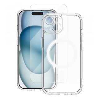 Vmax Set MagSafe Case + Tempered Glass 2,5D for Apple iPhone 16 (VMAX-SET-MSCTG-IPH-16)