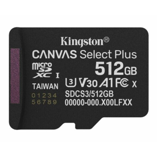 Kingston Canvas Select Plus Gen3 Memory Card 512GB / microSDXC (SDCS3/512GB)