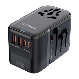 BlitzWolf BW-TA2 Adapter 2x USB Travel Charger 100W (BW-TA2)