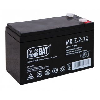 megaBAT MB 7.2-12 Battery 12V/7Ah / 151x95x65mm (MB7.2-12)