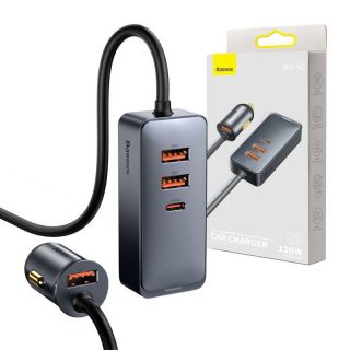 Baseus 3x USB / USB-C Car Charger 120W (CCBT-B0G)
