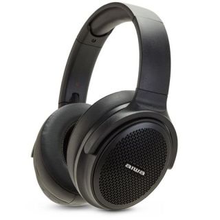 AIWA HST-250BT Bluetooth On-Ear Headphones with HyperBass (HST-250BT-BLK)