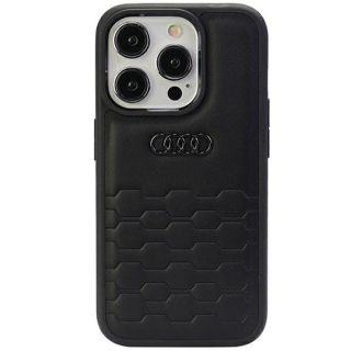 Audi GT Synthetic Leather Back Case for Apple iPhone 15 Pro (AU-TPUPCIP15P-GT/D2-BK)