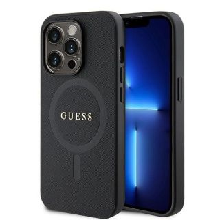 Guess Saffiano MagSafe Back Case for Apple iPhone 15 Pro (GUHMP15LPSAHMCK)