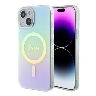 Guess IML Iridescent MagSafe Back Case for Apple iPhone 15 (GUHMP15SHITSQ)