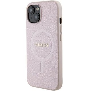 Guess Saffiano MagSafe Back Case for Apple iPhone 15 Plus (GUHMP15MPSAHMCP)