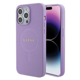 Guess Saffiano MagSafe Back Case for Apple iPhone 15 Pro (GUHMP15LPSAHMCU)