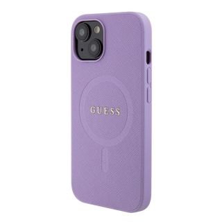 Guess Saffiano MagSafe Back Case for Apple iPhone 15 Plus (GUHMP15MPSAHMCU)