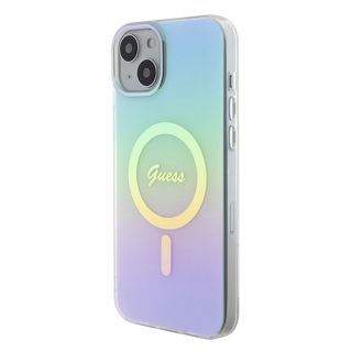 Guess IML Iridescent MagSafe Back Case for Apple iPhone 15 Plus (GUHMP15MHITSQ)