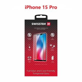 Swissten Full Face Tempered Glass for Apple iPhone 15 Pro (54501841)